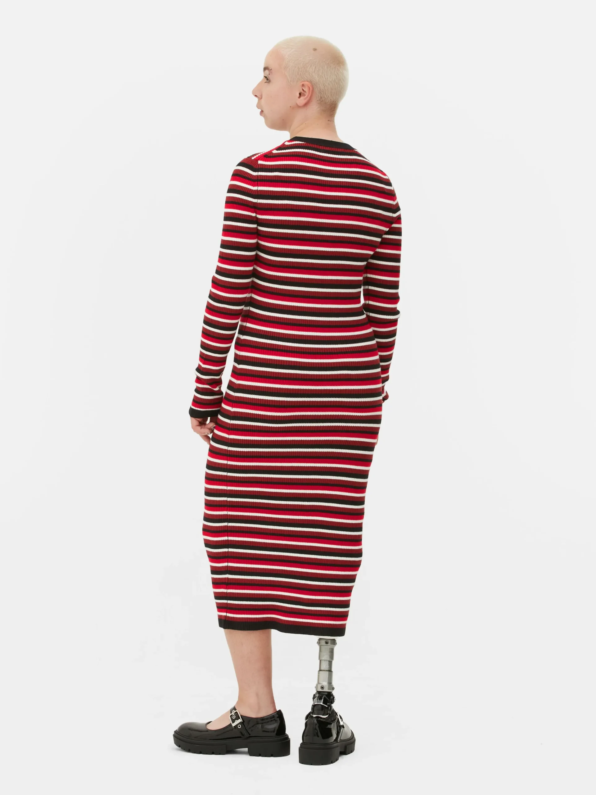 Vestido Camisola Gola Redonda Manga Comprida