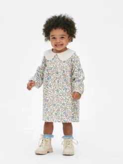 Vestido Colarinho Padrão Floral