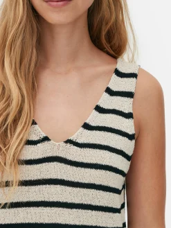 Vestido Midi Malha Riscas