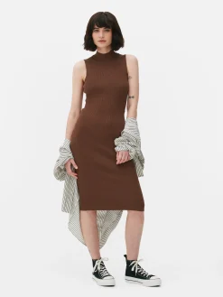 Vestido Midi Malha S/ Mangas