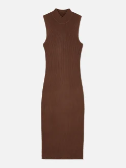 Vestido Midi Malha S/ Mangas