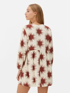 Vestido Mini Franzido Decote V