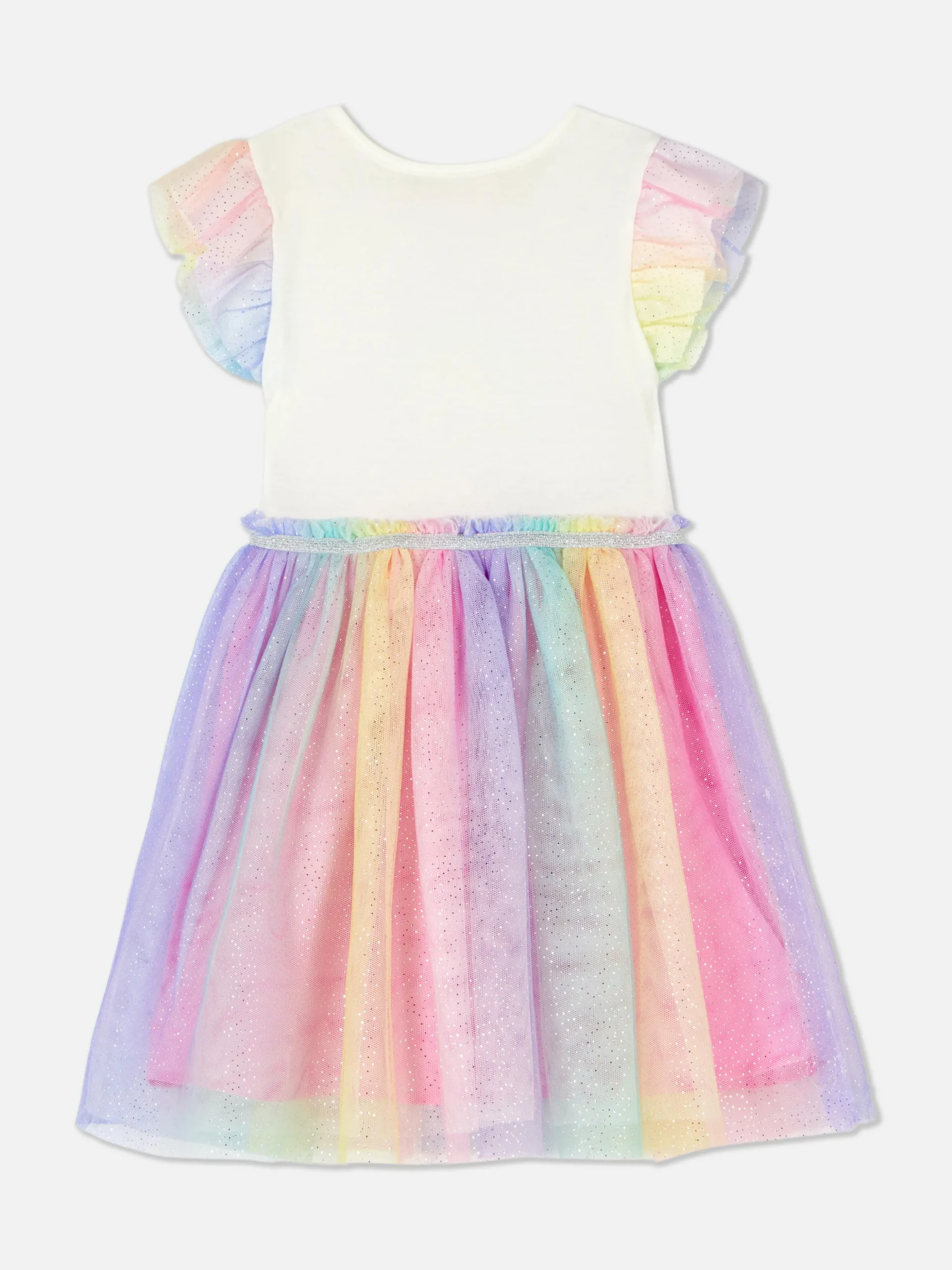 Vestido Tutu Arco-íris Lantejoulas